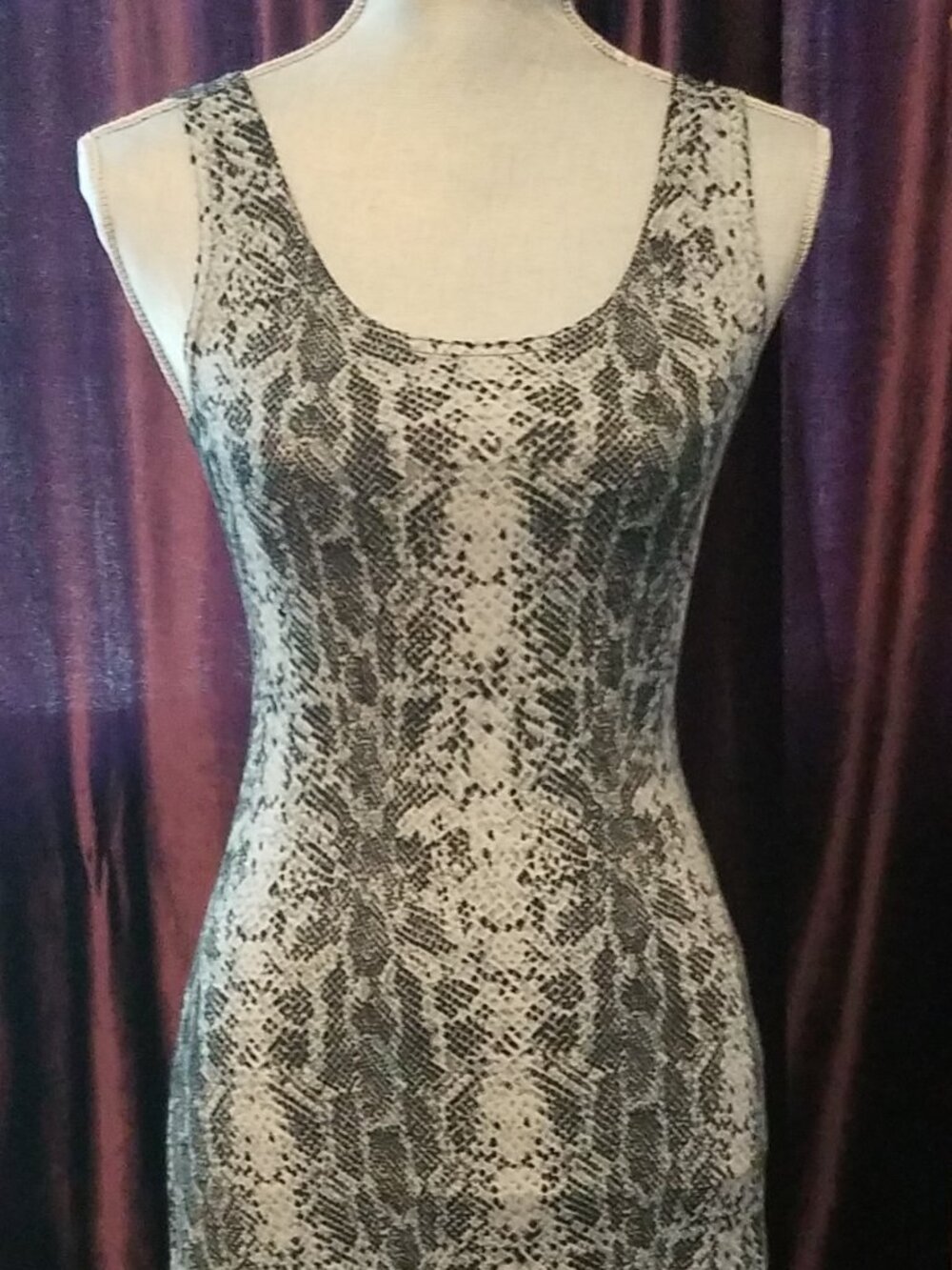 Joanna Faux Snake Skin Dress